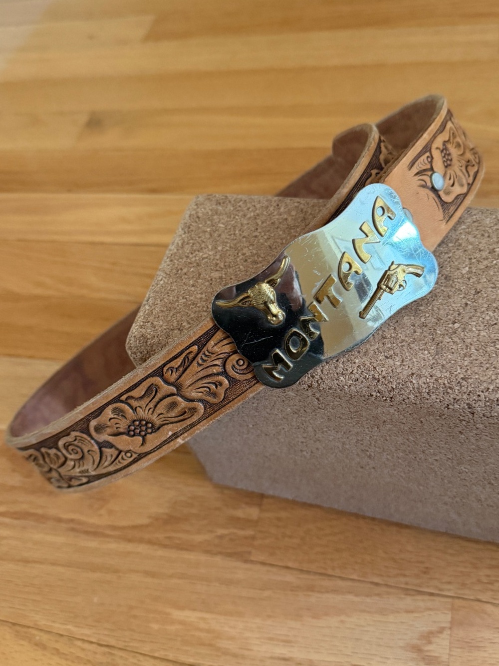 Chambers Belt Co Montana Western Leather Belt Montana Buckle